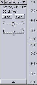audacity, software per l'audio editing, track control